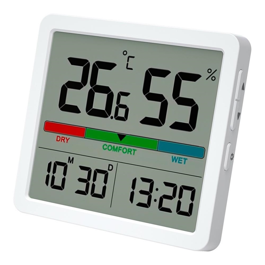 Winner Group - Digital thermometer with LCD display and humidity meter 2xCR2032 white
