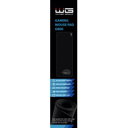 Winner Group - Gaming keyboard and mouse pad 30x80 cm black