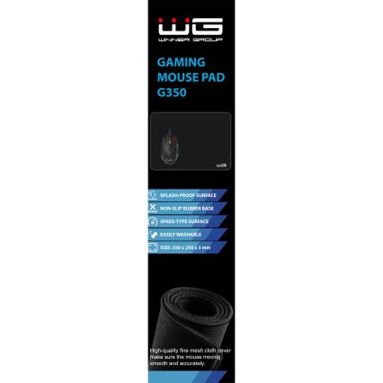 Winner Group - Gaming mouse pad 35x25 cm black