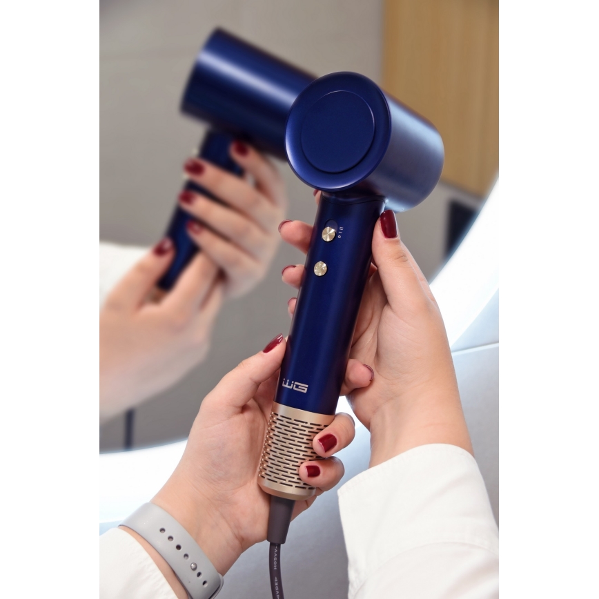 Winner Group - Hairdryer with ionizer Elegance Air 1600W/230V blue SCHUKO