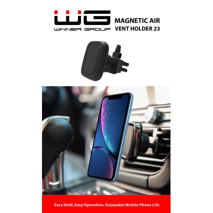 Winner Group - Magnetic car phone holder black