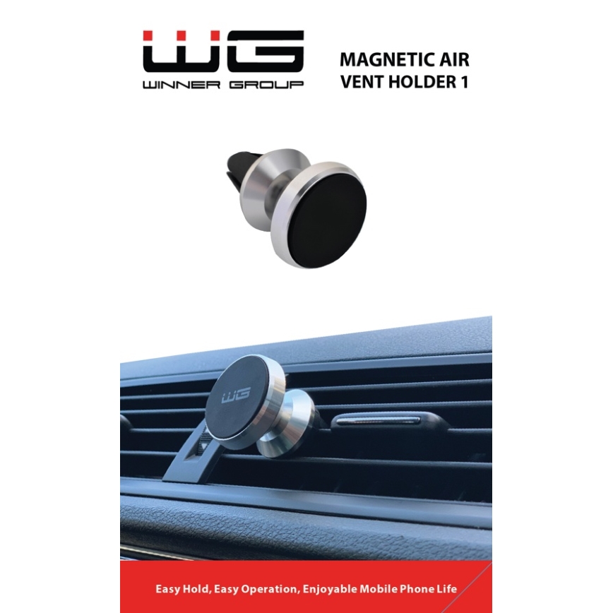 Winner Group - Magnetic car phone holder silver