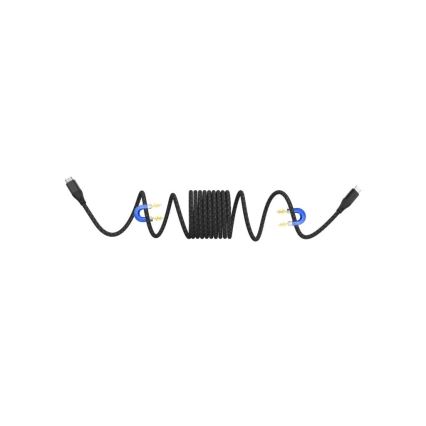 Winner Group - Magnetic USB cable USB-C / USB-C 60W 1m black