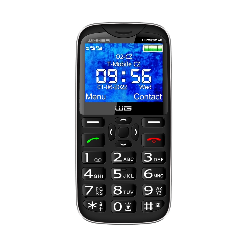 Winner Group - Mobile phone for seniors 1600 mAh black