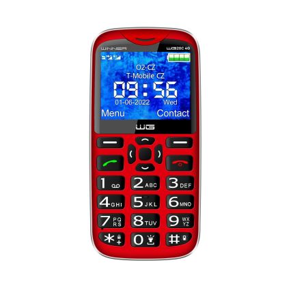 Winner Group - Mobile phone for seniors 1600 mAh red