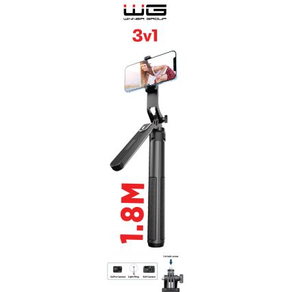 Winner Group - Selfie stick 3in1 with a stand 55 mAh 180 cm black