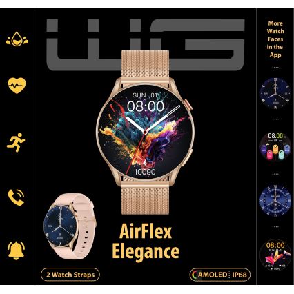 Winner Group - Smart watch AirFlex 2 Elegance 280 mAh IP68 gold