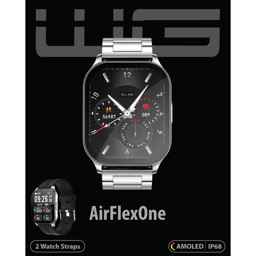 Winner Group - Smart watch AirFlexOn 300 mAh IP68 silver