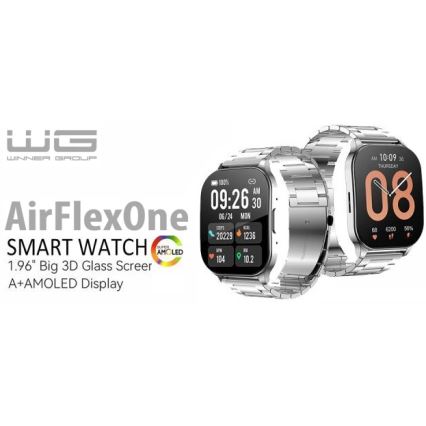 Winner Group - Smart watch AirFlexOn 300 mAh IP68 silver