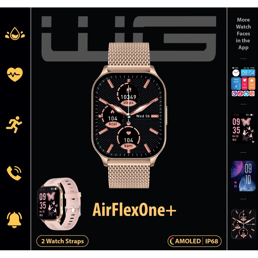 Winner Group - Smart watch AirFlexOne+ 300 mAh IP68 gold
