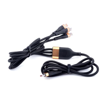 Winner Group -USB cable 3in1 USB-C / Lightning, USB-C and Micro USB 100W 1,5m black