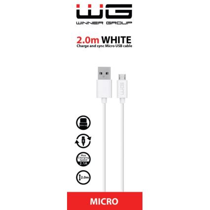 Winner Group - USB cable Micro USB / USB-A 2m white