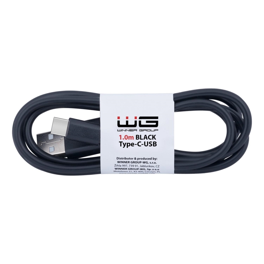 Winner Group - USB cable USB-C / USB-A 1m black