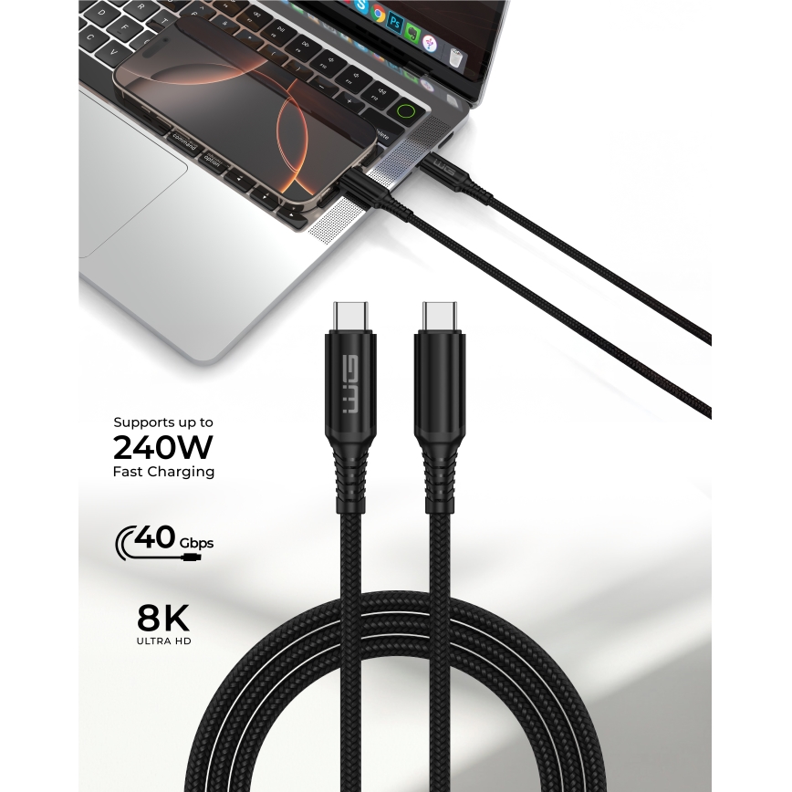 Winner Group - USB cable USB-C / USB-C 240W 1m black