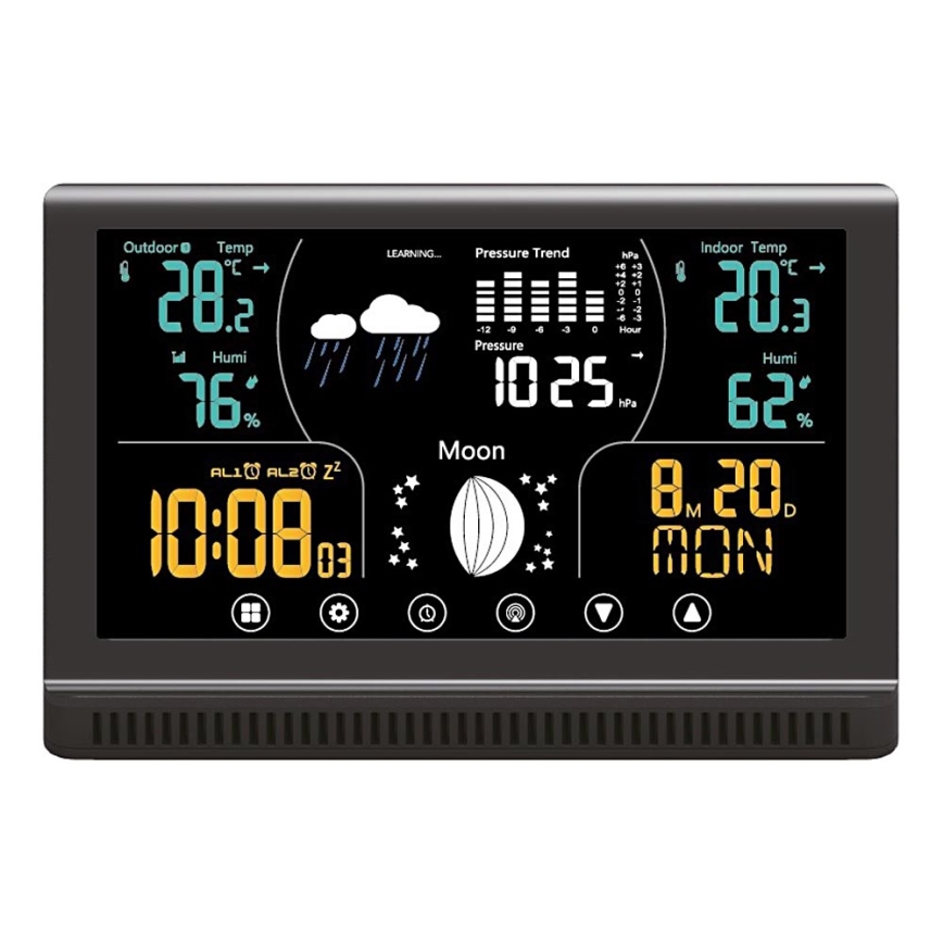 Winner Group - Weather station with LCD color display and alarm clock 5xAAA