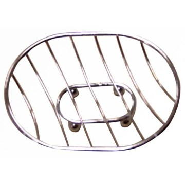 Wire soap dish 11x13,3 cm shiny chrome