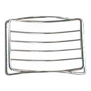 Wire soap dish 9x11,9 cm shiny chrome