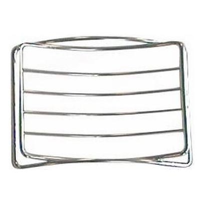 Wire soap dish 9x11,9 cm shiny chrome