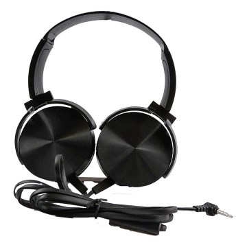 Wired headphones with a microphone mini-jack C