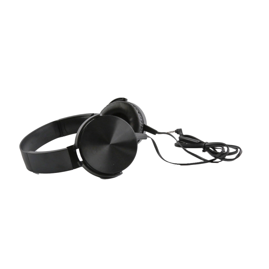 Wired headphones with a microphone mini-jack C