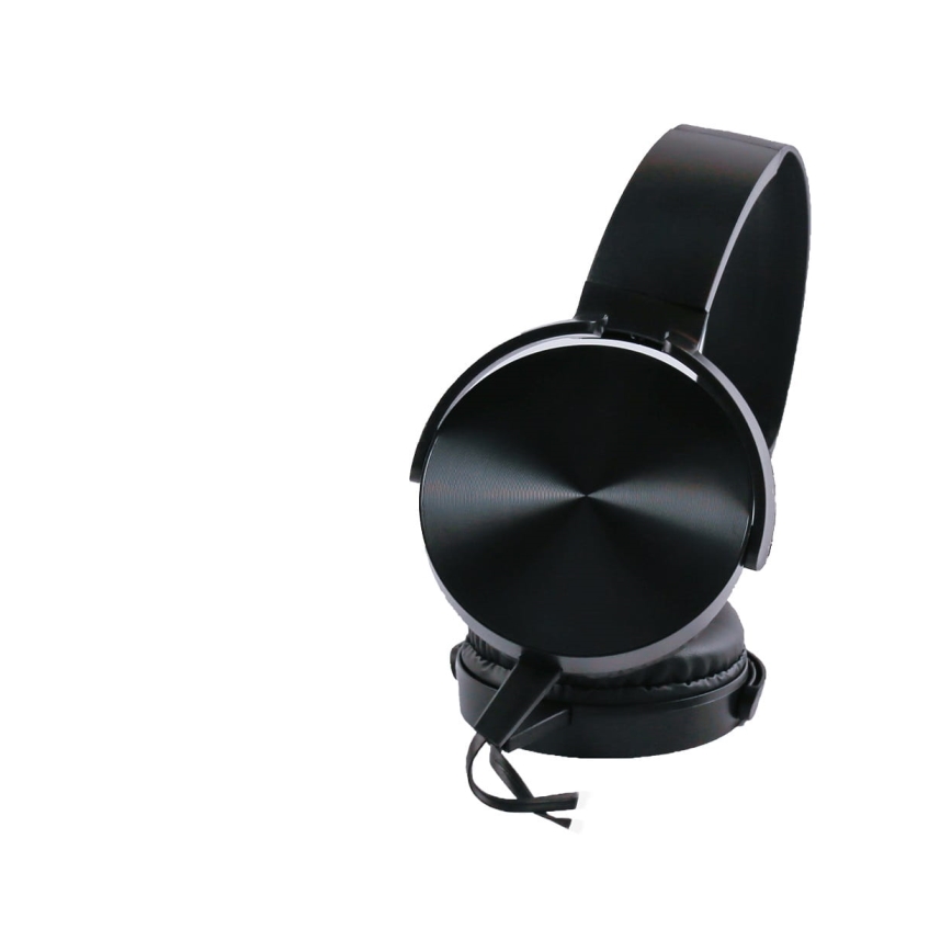 Wired headphones with a microphone mini-jack C