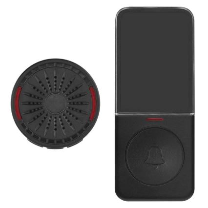 Wireless 230V Plug-in Doorbell + 1× CR2032 Black