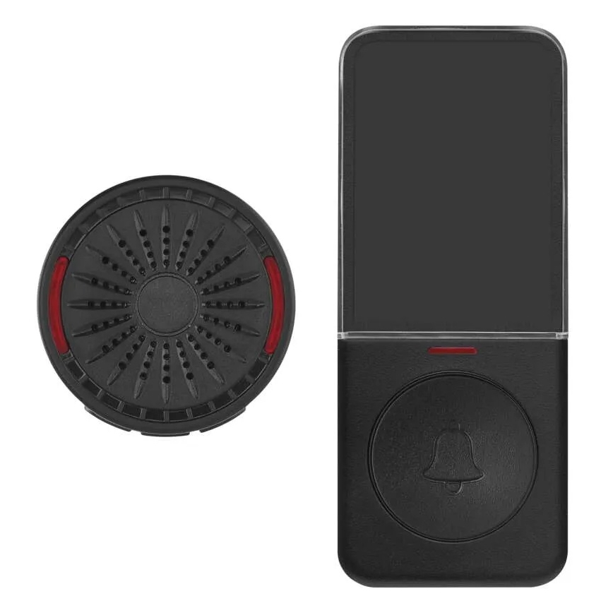 Wireless 230V Plug-in Doorbell + 1× CR2032 Black