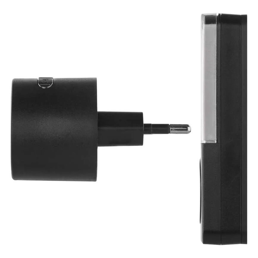 Wireless 230V Plug-in Doorbell + 1× CR2032 Black