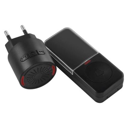 Wireless 230V Plug-in Doorbell + 1× CR2032 Black