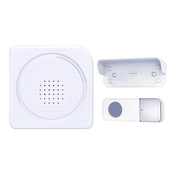 Wireless battery-powered doorbell 3xAA IP44 white