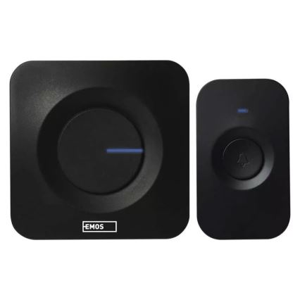 Wireless battery-powered doorbell 3xAAA IP56 black