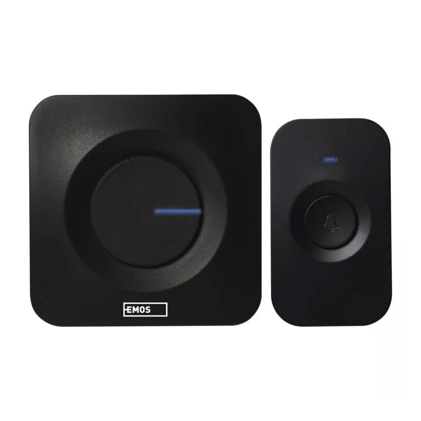 Wireless battery-powered doorbell 3xAAA IP56 black