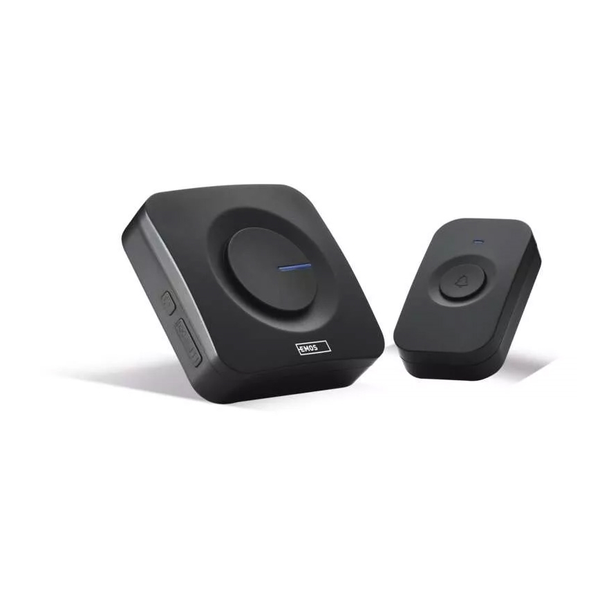 Wireless battery-powered doorbell 3xAAA IP56 black