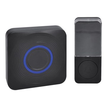 Wireless battery-powered doorbell 3xAAA IP56 black