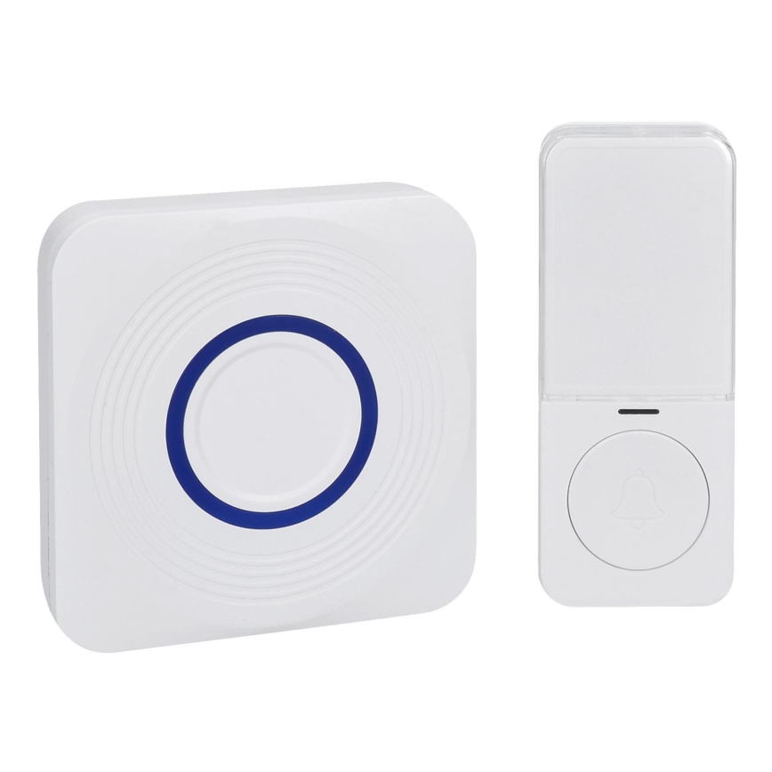 Wireless battery-powered doorbell 3xAAA IP56 white