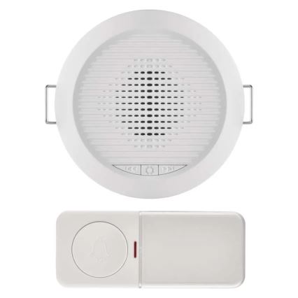 Wireless built-in doorbell 230V + 1xCR2032 white
