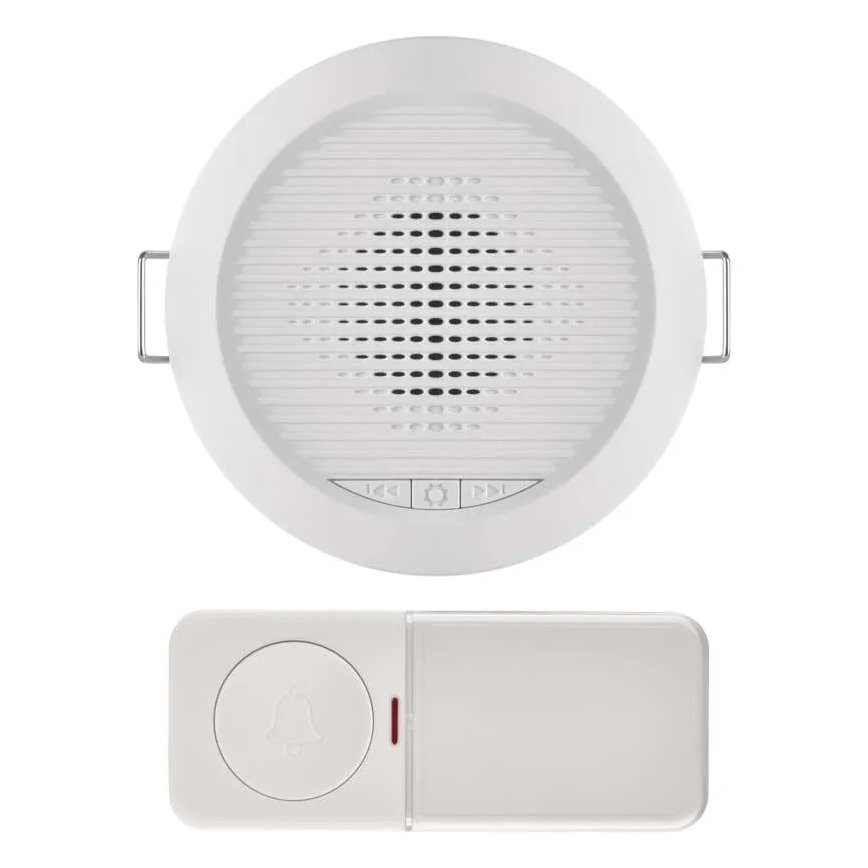 Wireless built-in doorbell 230V + 1xCR2032 white