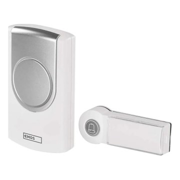 Wireless doorbell 3xAA IP44 white/silver