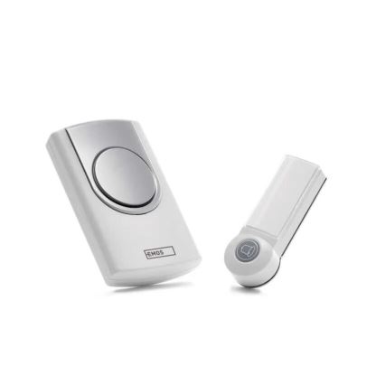 Wireless doorbell 3xAA IP44 white/silver