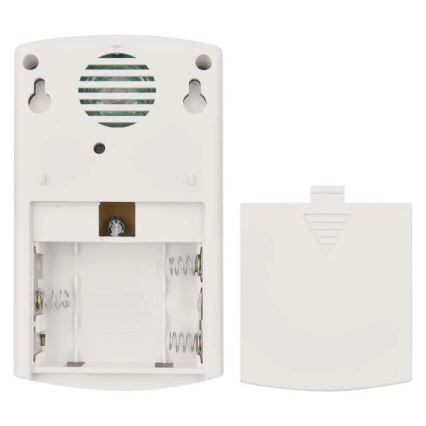 Wireless doorbell 3xAA IP44 white/silver