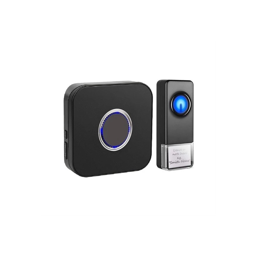 Wireless doorbell 3xAAA IP55 black