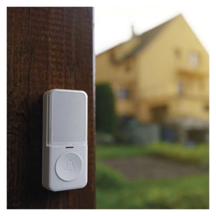 Wireless Doorbell Button, 1x CR2032, White