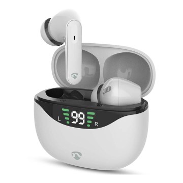 Wireless earphones with ANC white