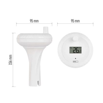 Wireless Floating Pool Thermometer – 2×AA