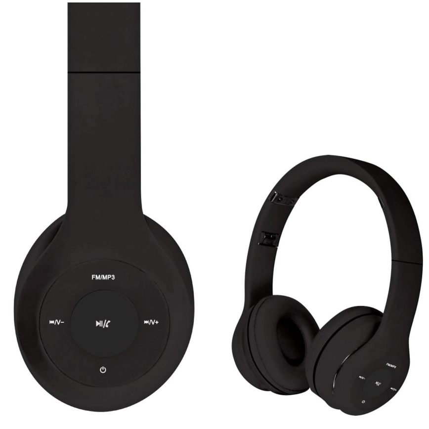 Wireless headphones with a microphone 400 mAh black