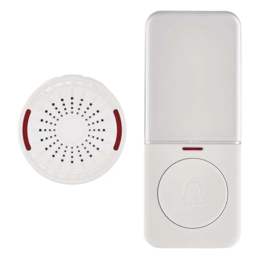 Wireless plug-in doorbell for 230V outlet + 1xCR2032 white