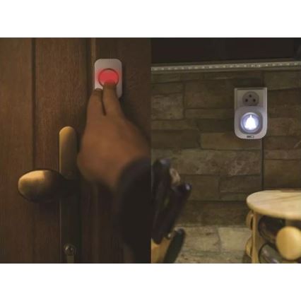 Wireless socket doorbell 230V IP44 white