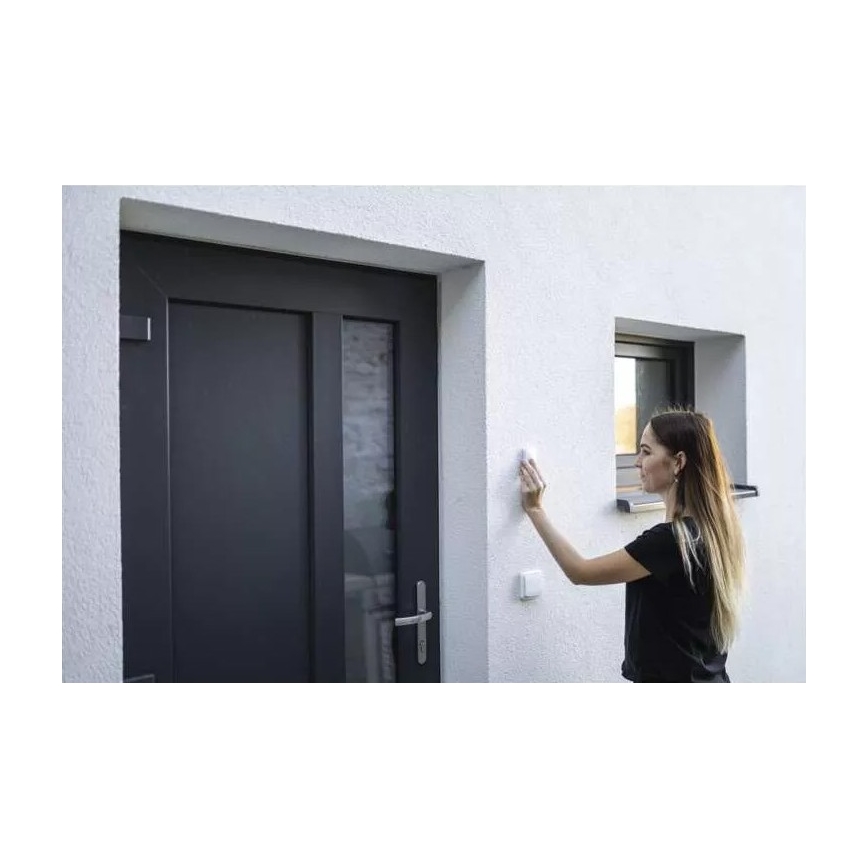 Wireless socket doorbell 230V IP44 white