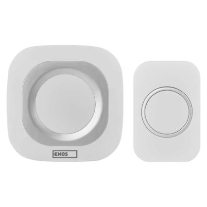 Wireless socket doorbell 230V IP44 white