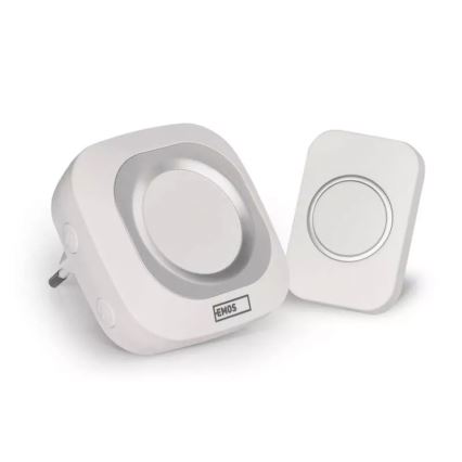Wireless socket doorbell 230V IP44 white